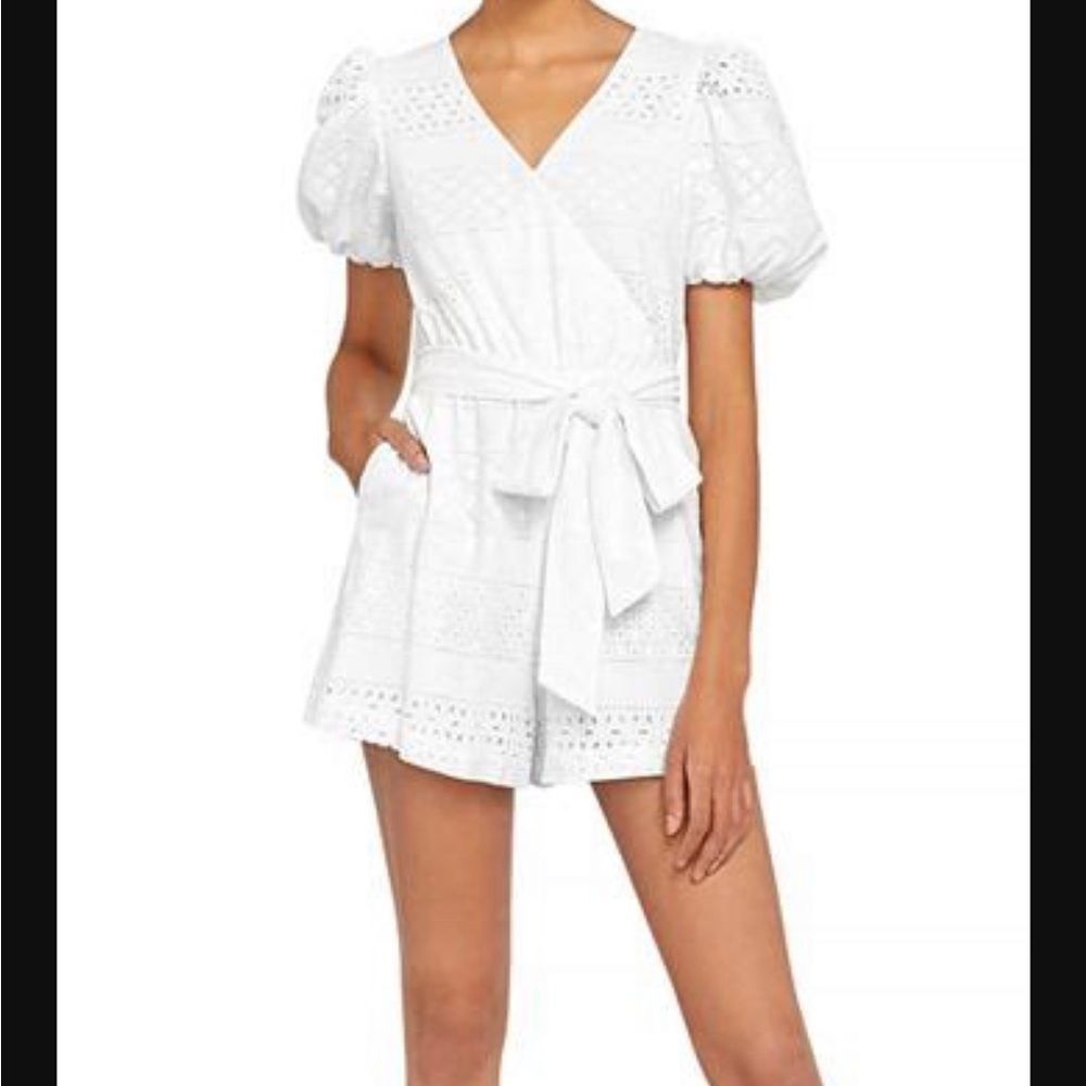 Alice and Olivia romper cotton eyelit